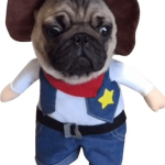 Divertido Disfraz Jinete Vaquero para Perros o Gatos