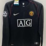 Camiseta Manchester United Negra Manga Larga 2007